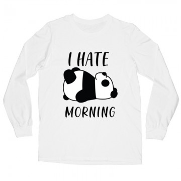 I Hate Morning Panda Hosszú ujjú póló