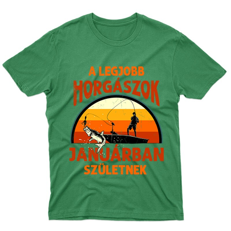 Legjobb horgászok Januárban Férfi póló