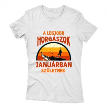 Legjobb horgászok Januárban Női póló