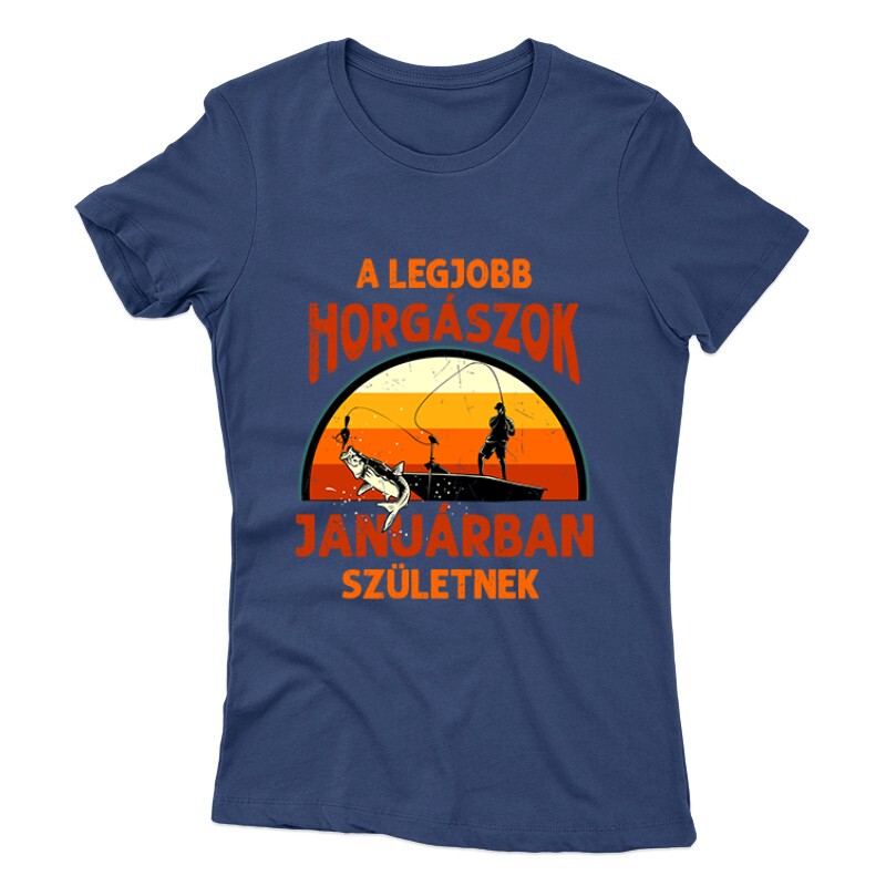 Legjobb horgászok Januárban Női póló