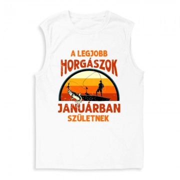 Legjobb horgászok Januárban Férfi Trikó