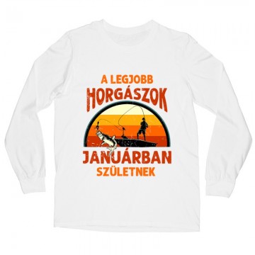 Legjobb horgászok Januárban Hosszú ujjú póló