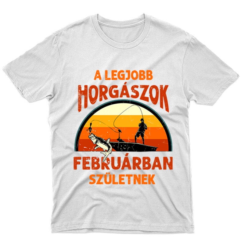 Legjobb horgászok Februárban Férfi póló