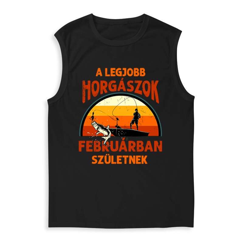 Legjobb horgászok Februárban Férfi Trikó