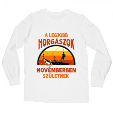 Legjobb horgászok Novemberben Hosszú ujjú póló