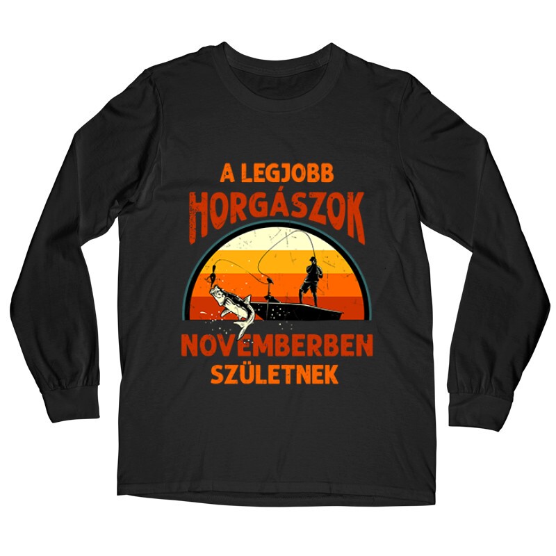 Legjobb horgászok Novemberben Hosszú ujjú póló