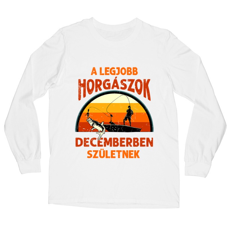 Legjobb horgászok Decemberben Hosszú ujjú póló