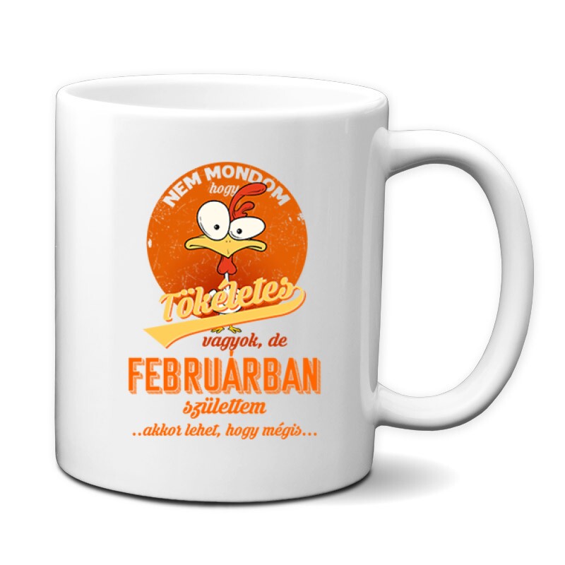 Februárban Születtem (Tökéletes) Bögre