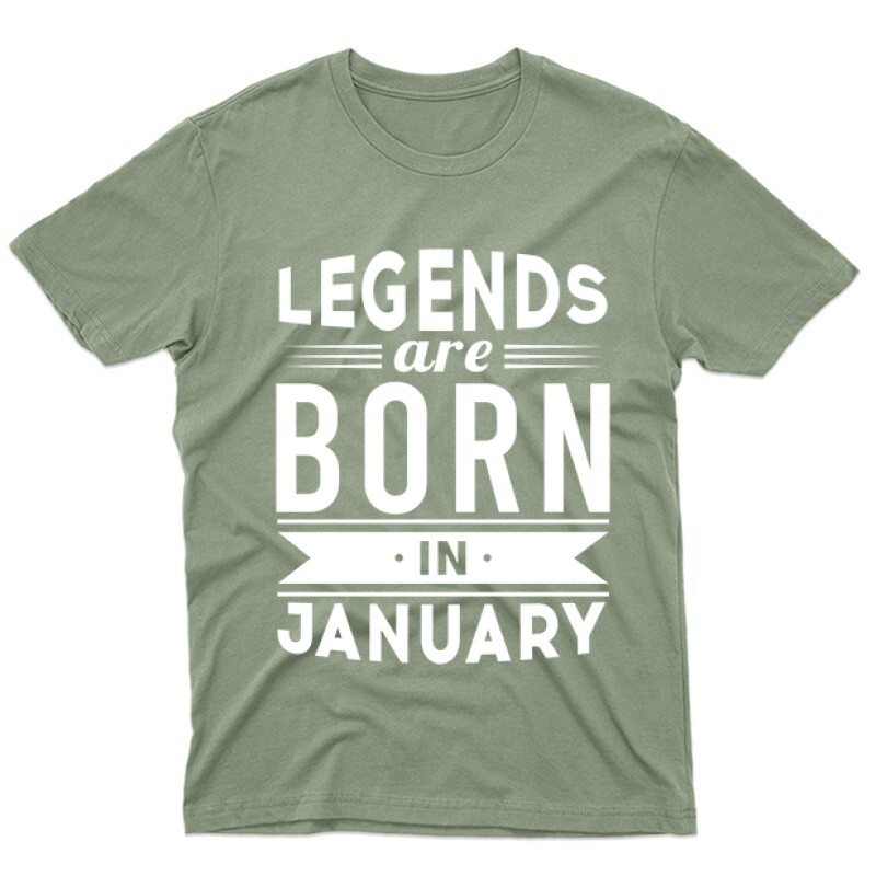 Legend Are Born In January Férfi póló
