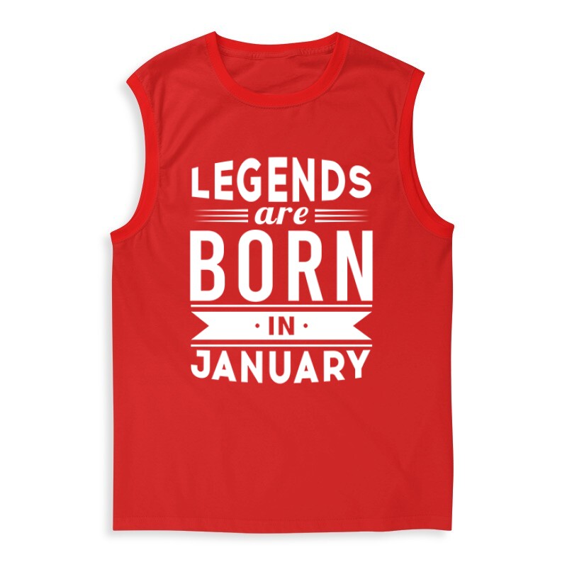 Legend Are Born In January Férfi Trikó