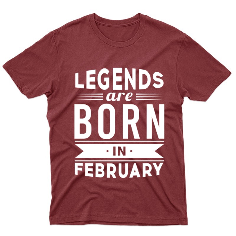 Legend Are Born In February Férfi póló