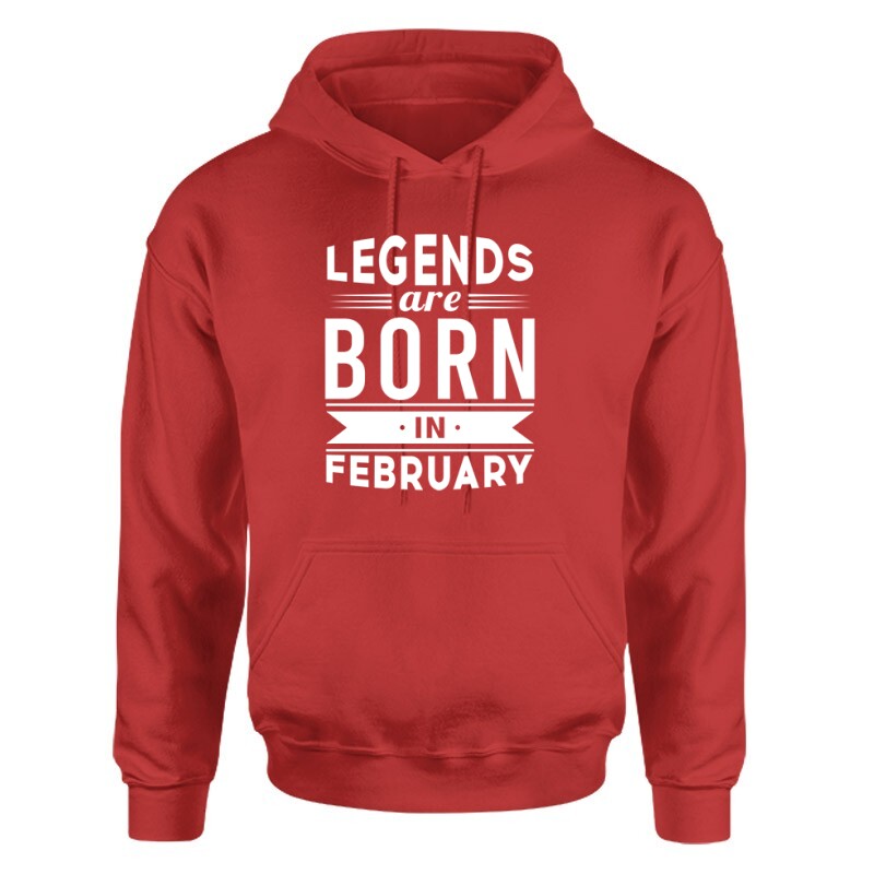 Legend Are Born In February Unisex pulóver