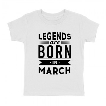 Legend Are Born In March Gyermek póló