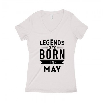 Legend Are Born In May Női póló V kivágott