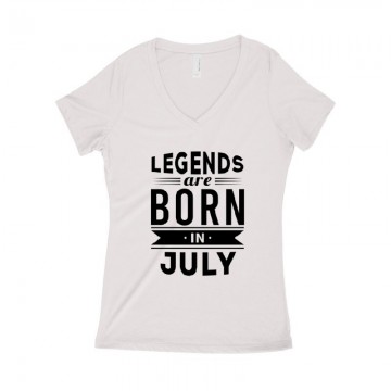 Legend Are Born In July Női póló V kivágott