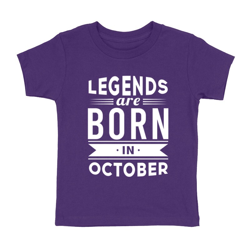 Legend Are Born In October Gyermek póló