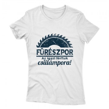 Fűrészpor-Csillámpor Női póló