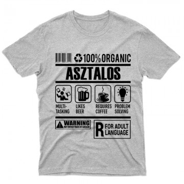 100% Organic Asztalos Férfi póló