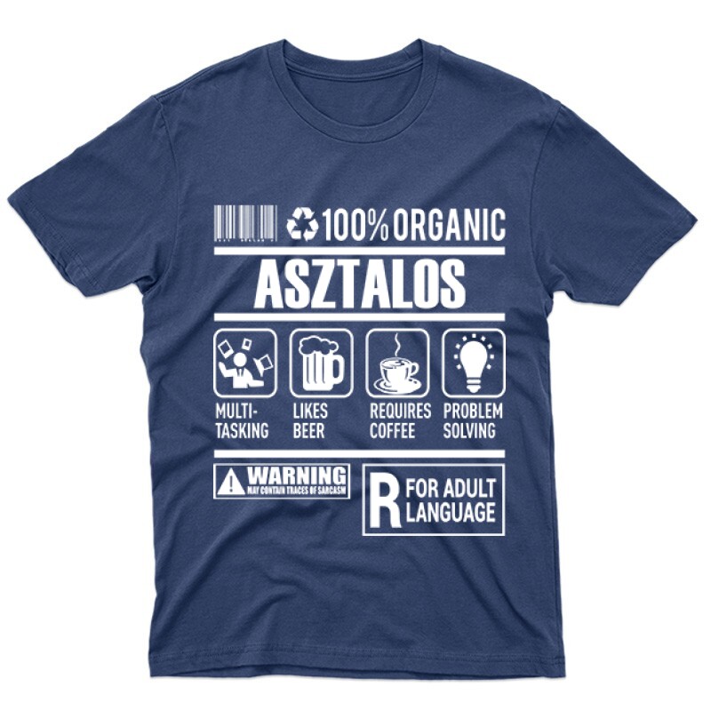 100% Organic Asztalos Férfi póló