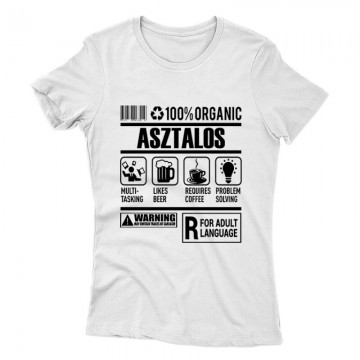 100% Organic Asztalos Női póló
