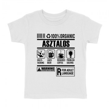 100% Organic Asztalos Gyermek póló