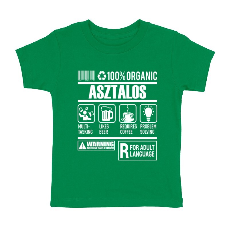 100% Organic Asztalos Gyermek póló