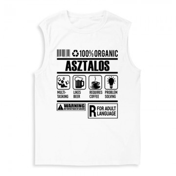 100% Organic Asztalos Férfi Trikó