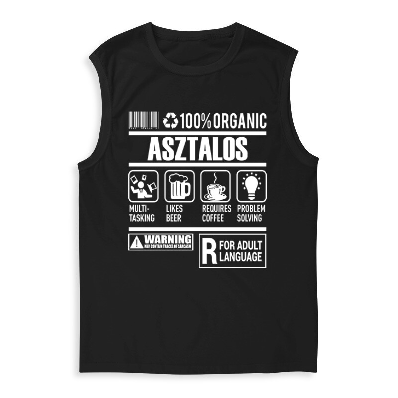 100% Organic Asztalos Férfi Trikó