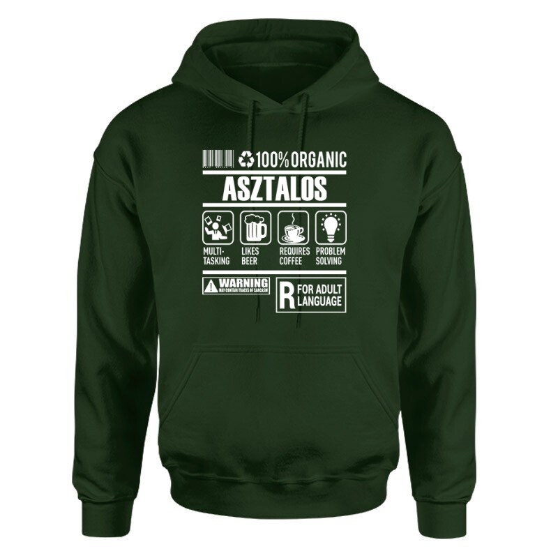 100% Organic Asztalos Unisex pulóver