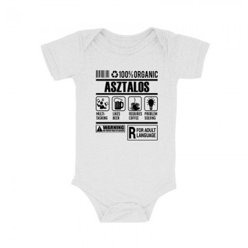 100% Organic Asztalos Bébi body