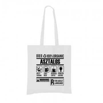 100% Organic Asztalos Bevásárló táska