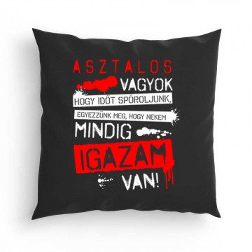 Asztalos vagyok igazam van Párna