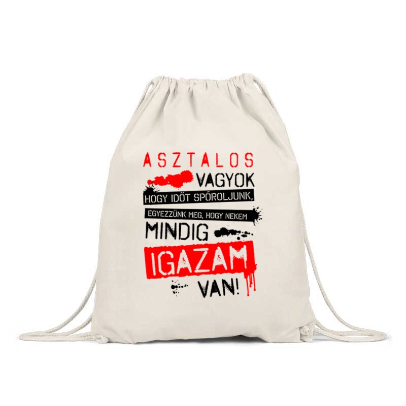 Asztalos vagyok igazam van Tornazsák