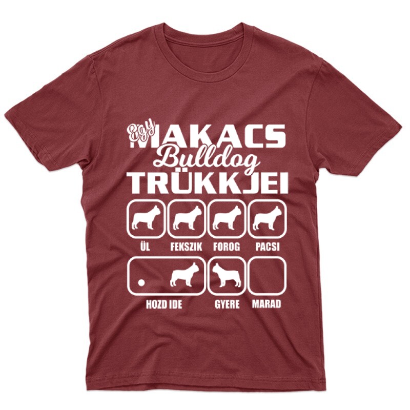 Makacs Bulldog Trükkjei Férfi póló