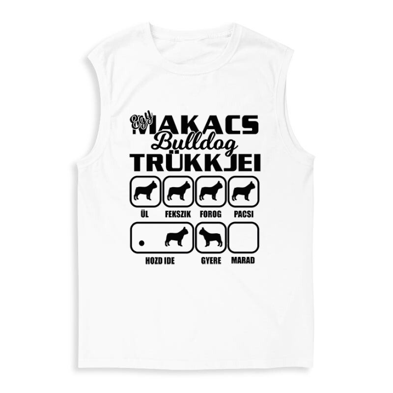 Makacs Bulldog Trükkjei Férfi Trikó