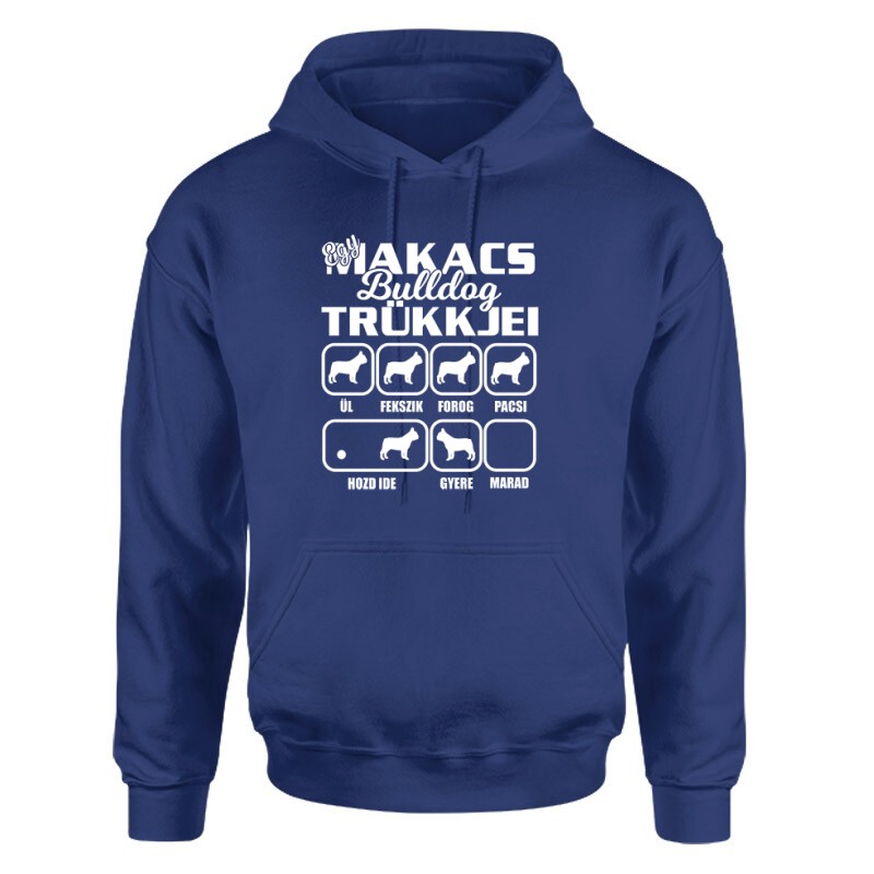 Makacs Bulldog Trükkjei Unisex pulóver