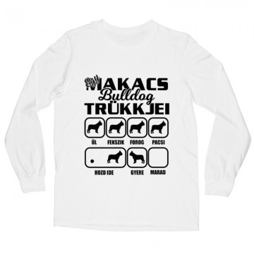 Makacs Bulldog Trükkjei Hosszú ujjú póló