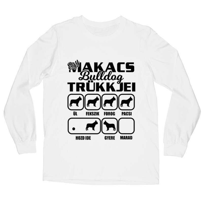 Makacs Bulldog Trükkjei Hosszú ujjú póló