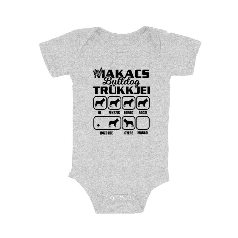 Makacs Bulldog Trükkjei Bébi body