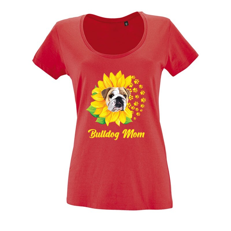 Sunflower Angol Bulldog O nyakú női póló