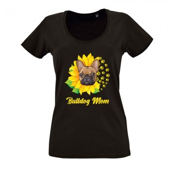 Sunflower Francia Bulldog O nyakú női póló