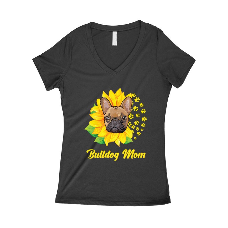 Sunflower Francia Bulldog Női póló V kivágott