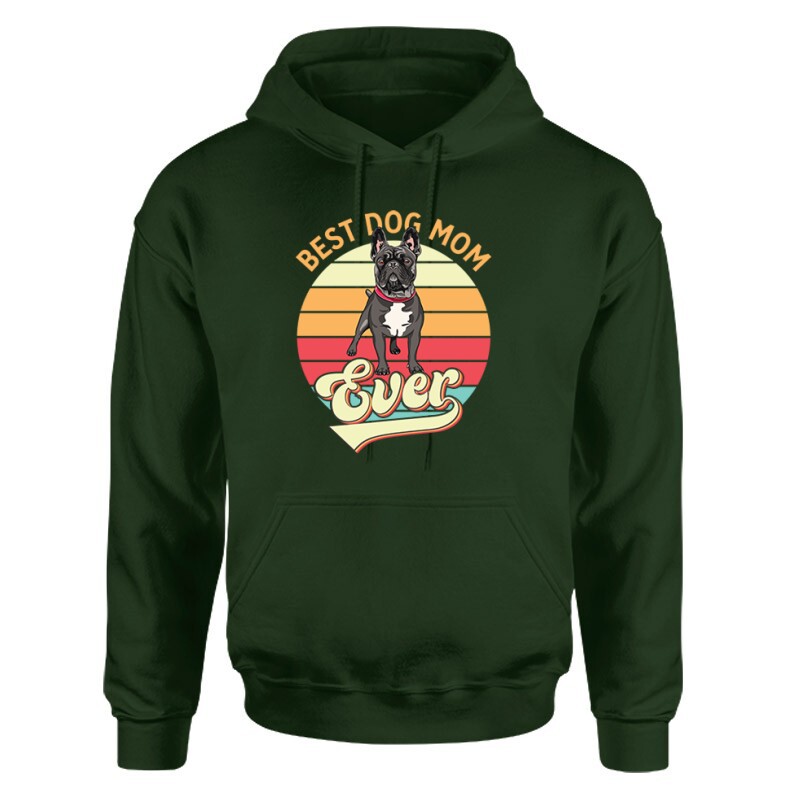 Best Dogmom Retro Unisex pulóver