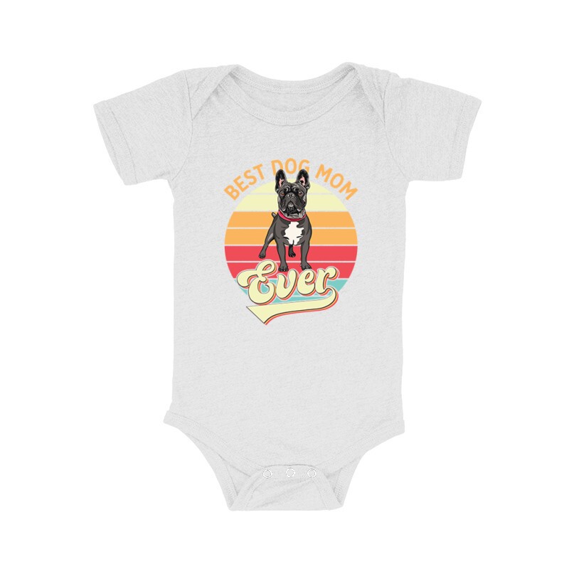 Best Dogmom Retro Bébi body