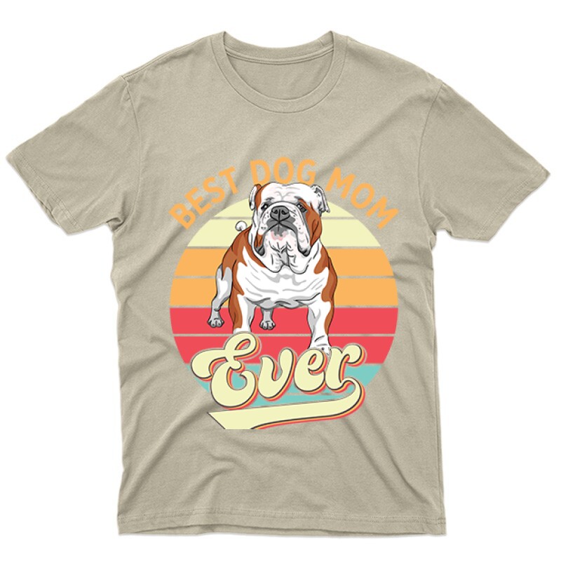 Best Dogmom Retro - Angol Bulldog Férfi póló