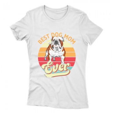 Best Dogmom Retro - Angol Bulldog Női póló