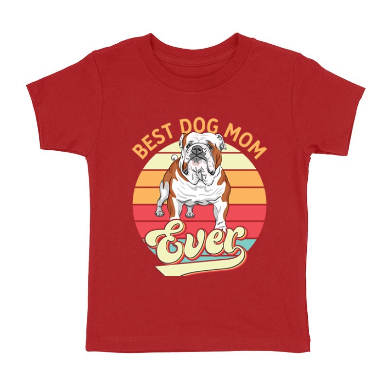 Best Dogmom Retro - Angol Bulldog Gyermek póló