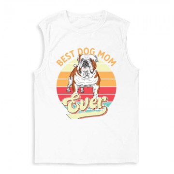 Best Dogmom Retro - Angol Bulldog Férfi Trikó