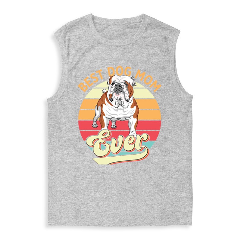 Best Dogmom Retro - Angol Bulldog Férfi Trikó