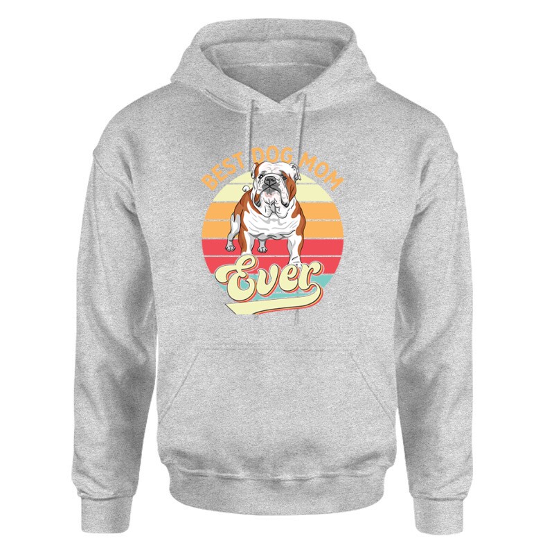 Best Dogmom Retro - Angol Bulldog Unisex pulóver